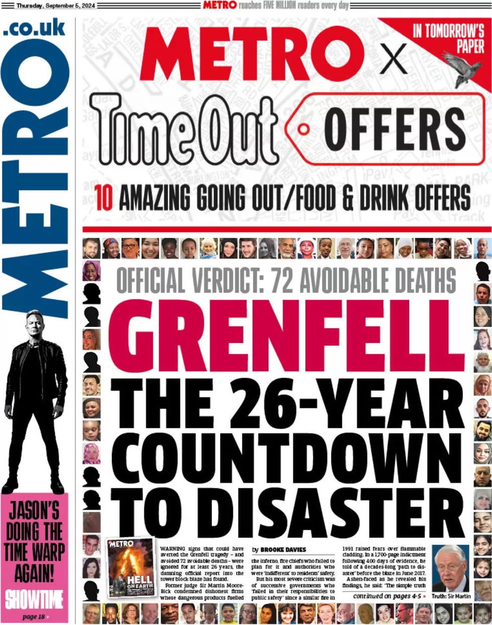 Metro - Grenfell the 26-year countdown to disaster 
