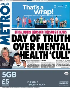 Metro – Day of truth of mental health cull 