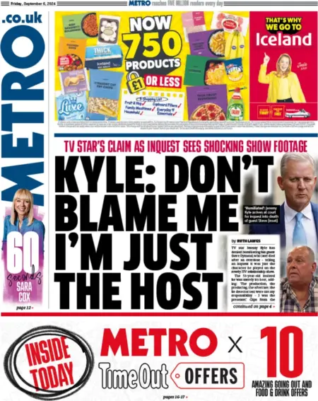 Metro – Kyle: Don’t blame me I’m just the host 