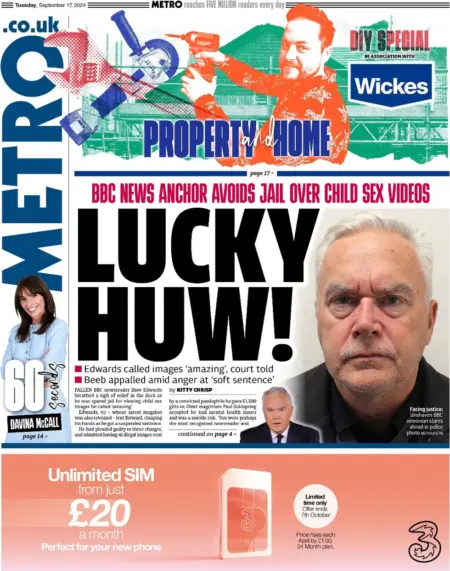 Metro – Lucky Huw! 