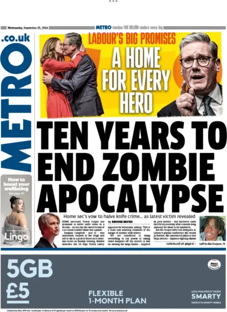 Metro – Ten years to end zombie apocalypse 