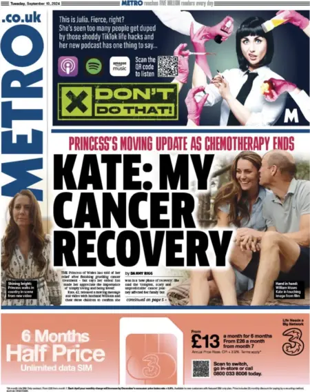 Metro – Kate: My cancer recovery 