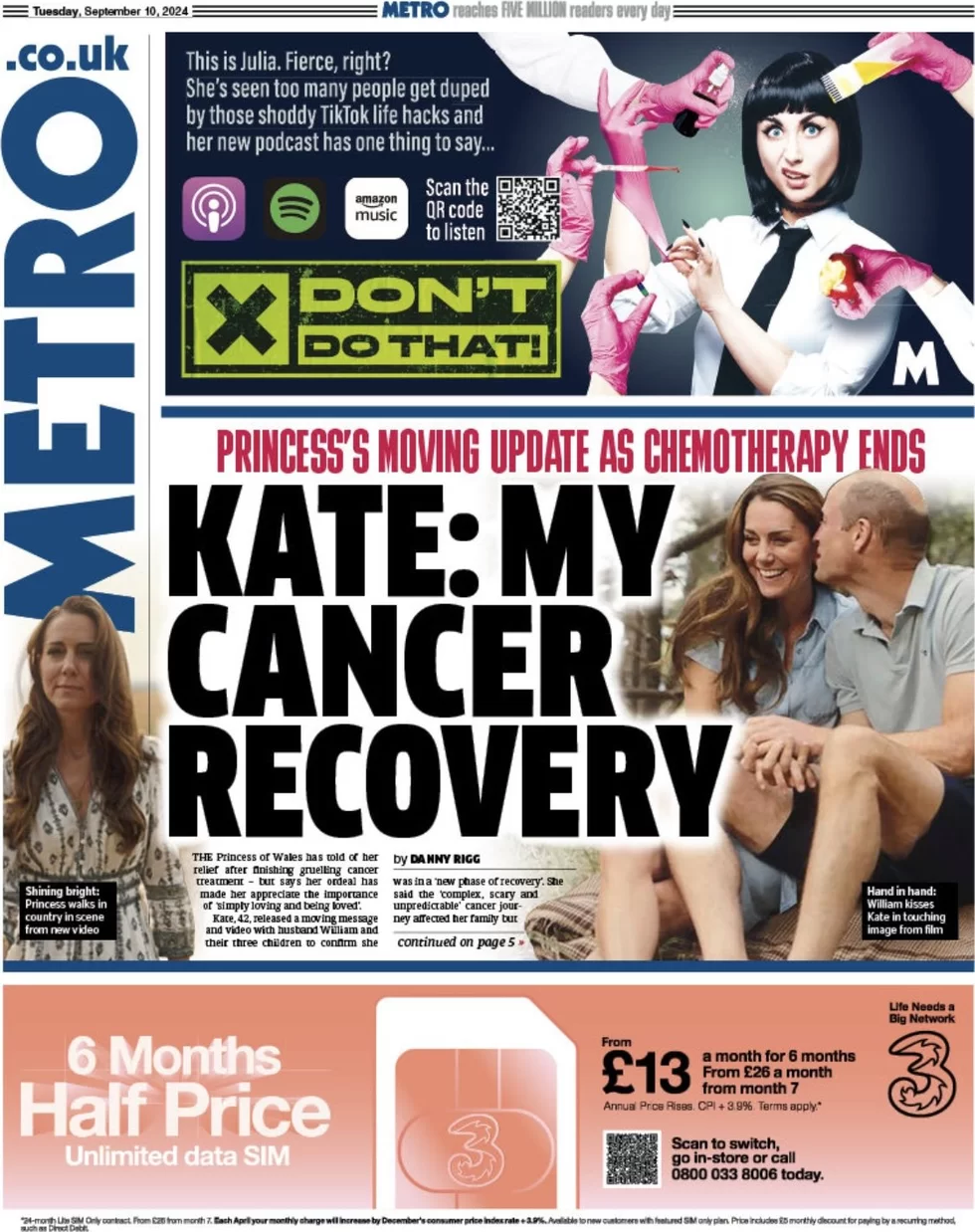 Metro - Kate: My cancer recovery 
