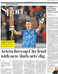 Telegraph Sport – Arteta fires up City feud with new dark arts dig