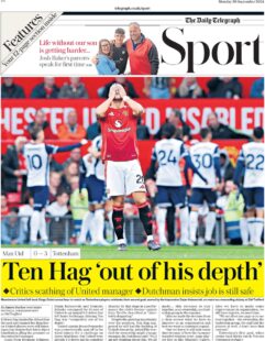 Telegraph Sport – Ten Hag out of his depth 