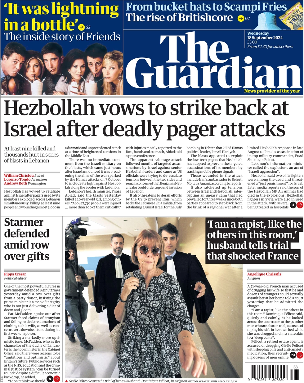 The Guardian - Hezbollah vows to strike back at Israel after deadly pager attacks 
