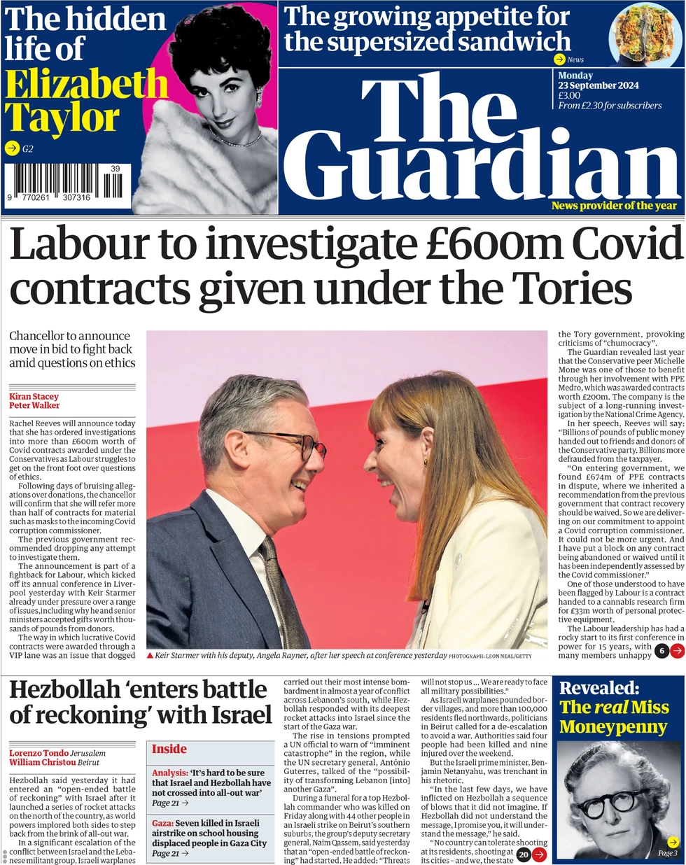 The Guardian - Labour to investigate £600m Covid contracts given under the Tories 
