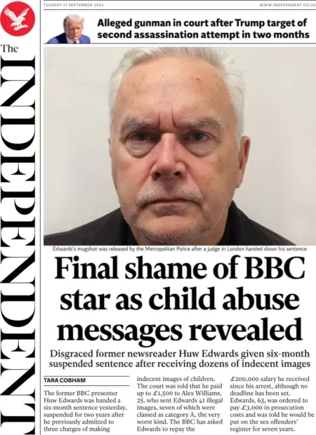 The Independent – Final shame of BBC star as child abuse messages revealed 