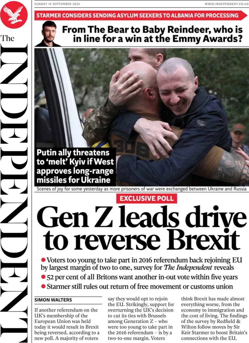 The Independent - Gen Z leads drive to reverse Brexit 