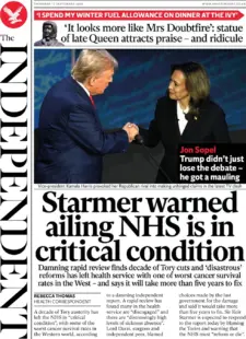 The Independent – Starmer warned ailing NHS is in critical condition 