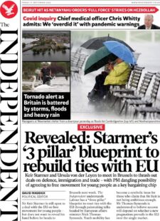 The Independent – Revealed: Starmer’s ‘3 pillar’ blueprint to rebuild ties with EU