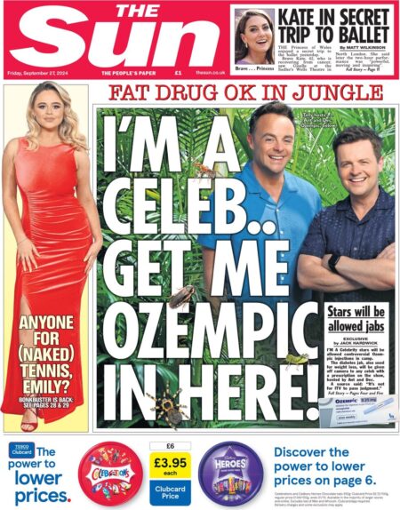 The Sun – I’m A Celebrity Get Me Ozempic In Here!