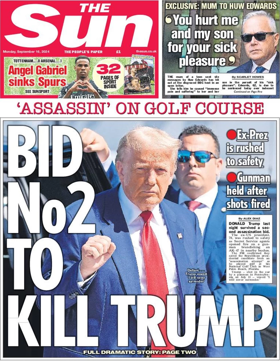 The Sun - Bid No 2 to kill Trump 
