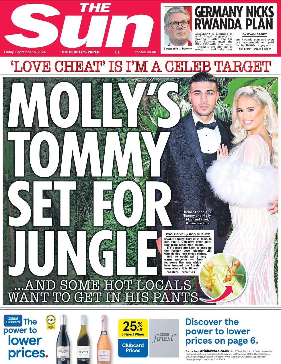 The Sun - Molly’s Tommy set for jungle 
