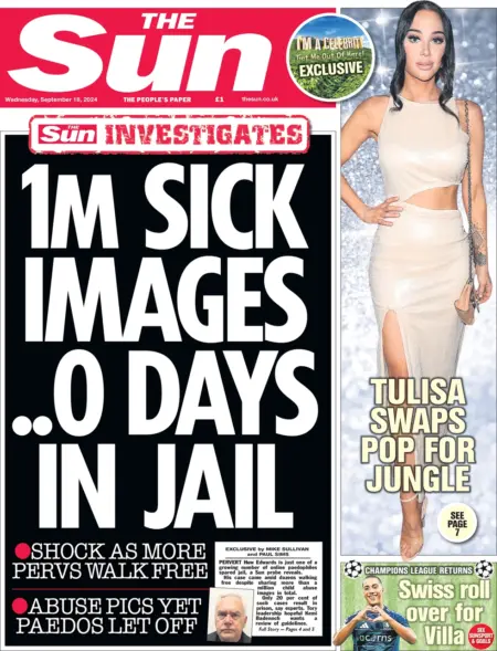 The Sun – 1m sick images … 0 days in jail 