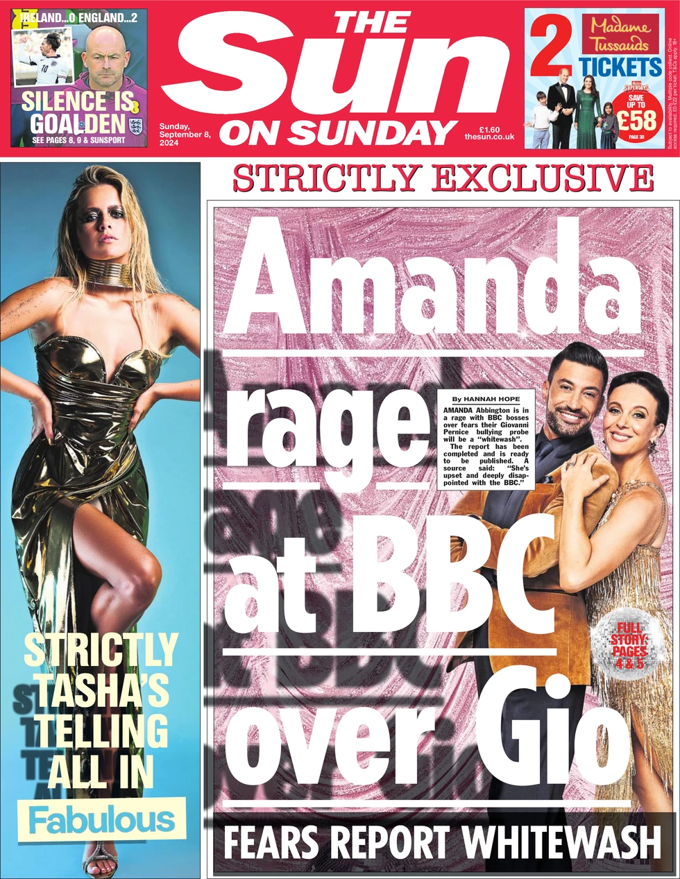 The Sun On Sunday - Amanda rage at BBC over Gio 
