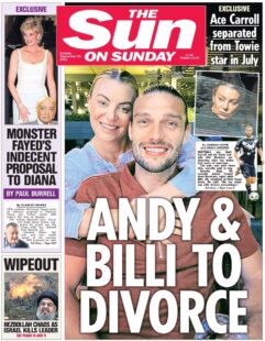 The Sun on Sunday – Andy and Billie to divorce 