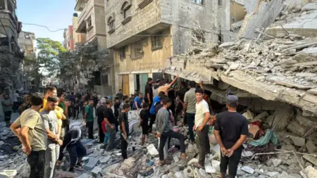 Israeli bombing of northern Gaza leaves 87 dead or missing 