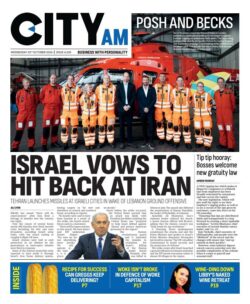 CITY AM – Israel vows to hit back at Iran 