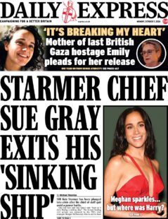 Daily Express - Starmer chief Sue Gray exits his ‘sinking ship’