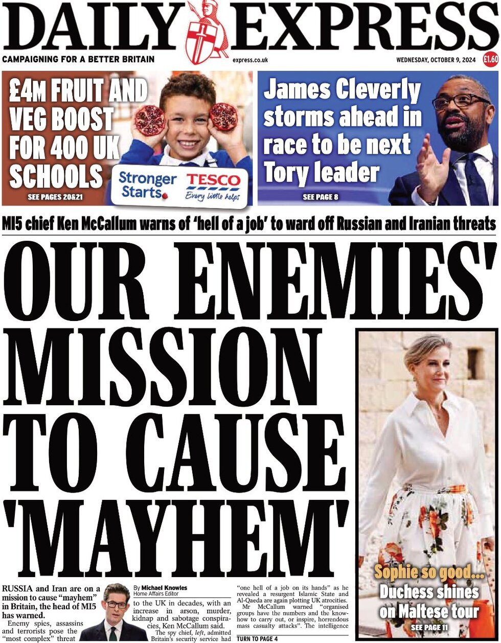 The Daily Express - Our enemies mission to cause mayhem 