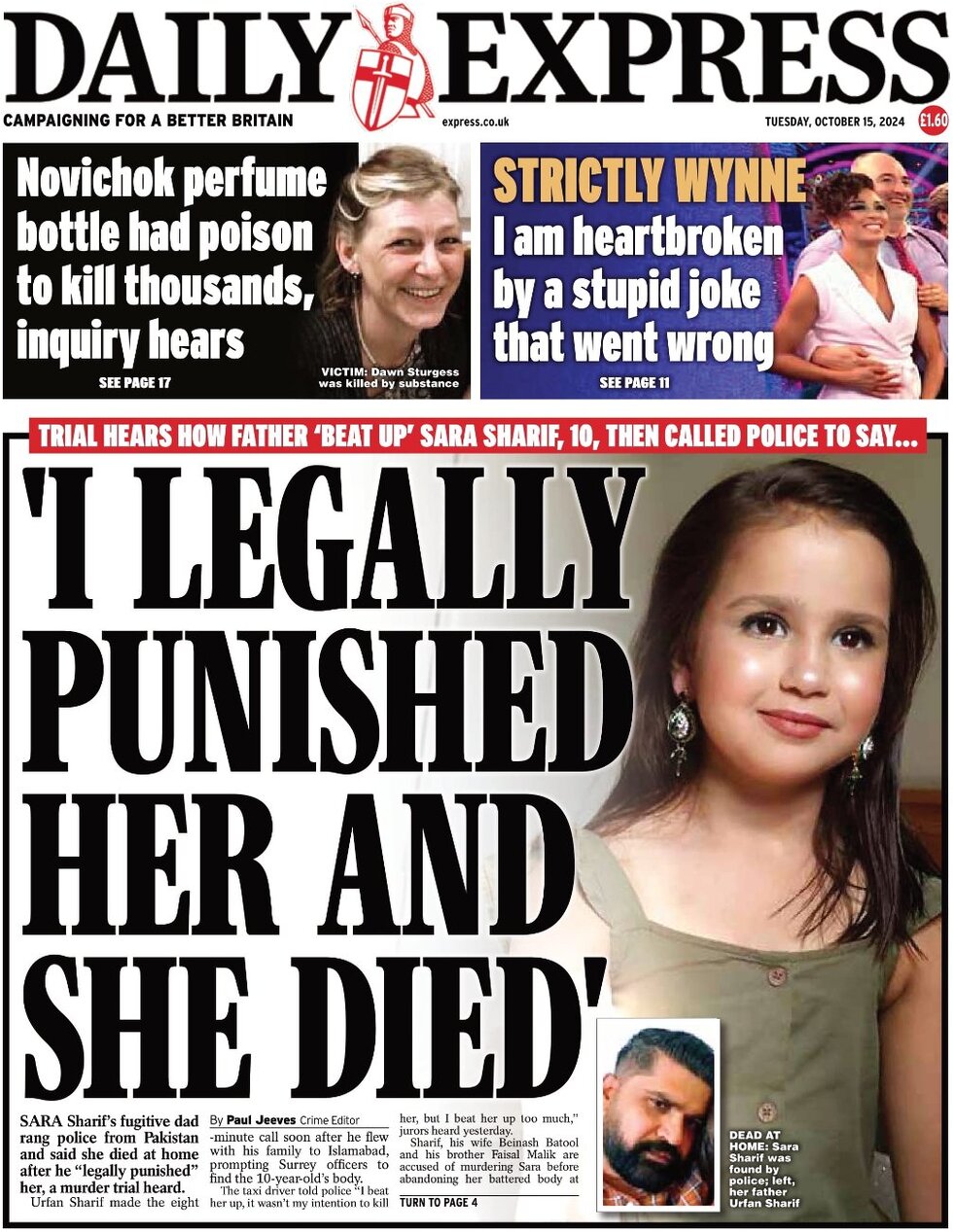 Daily Express - I legally punished her and she died