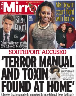 Daily Mirror – ‘Terror manual and toxin found at home’