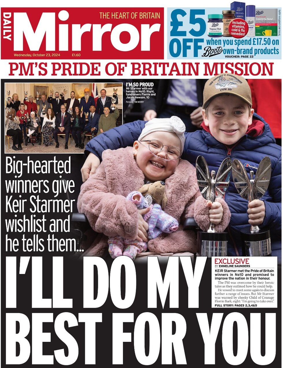 Daily Mirror - I’ll do my best for you 
