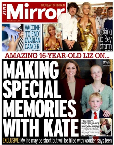 Daily Mirror - Making special memories with Kate 