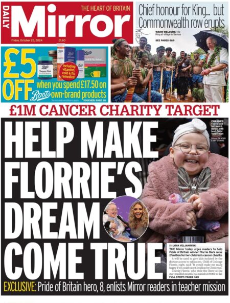 Daily Mirror – Help make Florrie’s dream come true 