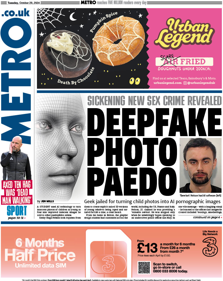 Metro - Deepfake photo paedo 
