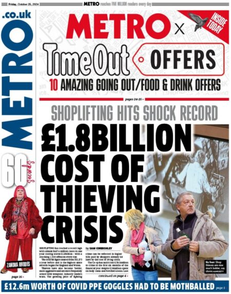 Metro – £1.8bn cost of thieving crisis 