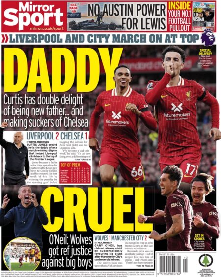 Mirror Sport – Liverpool and City march on at top 