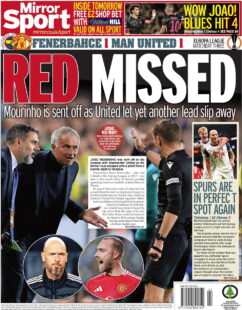 Mirror Sport – Fenerbahce 1 Man United 1 – Red Missed