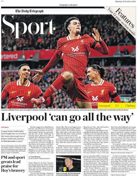 Telegraph Sport – Liverpool can go all the way 