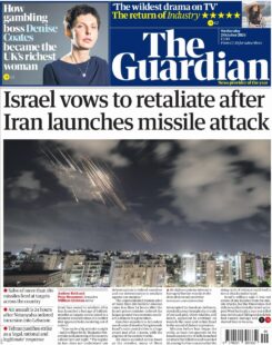 The Guardian - Israel vows to retaliate after Iran launches missile attack