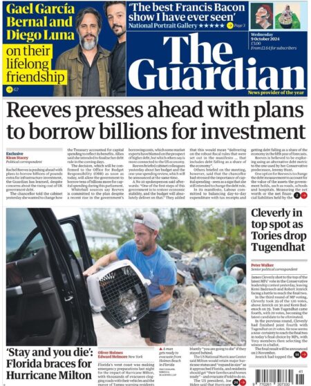 The Guardian – Reeves presses ahead with plans to borrow billions