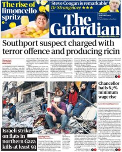 The Guardian – Southport suspect charged with terror offence and producing ricin 