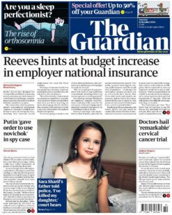 The Guardian – Reeves hints at budget increase in employer national insurance