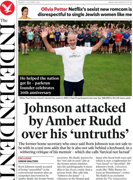 The Independent - Johnson attacked by Amber Rudd over untruths