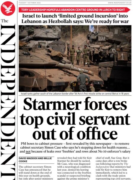 The Independent – Starmer forces top civil servant out of office 