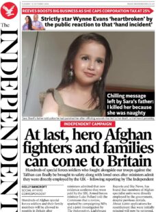 The Independent – At last, hero Afghan fighters and families can come to Britain