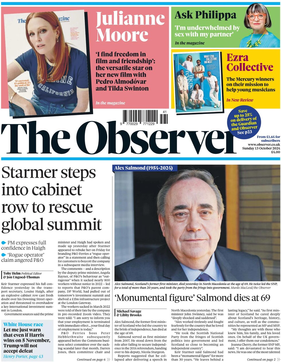 The observer - Starmer steps into Cabinet row to rescue global summit 