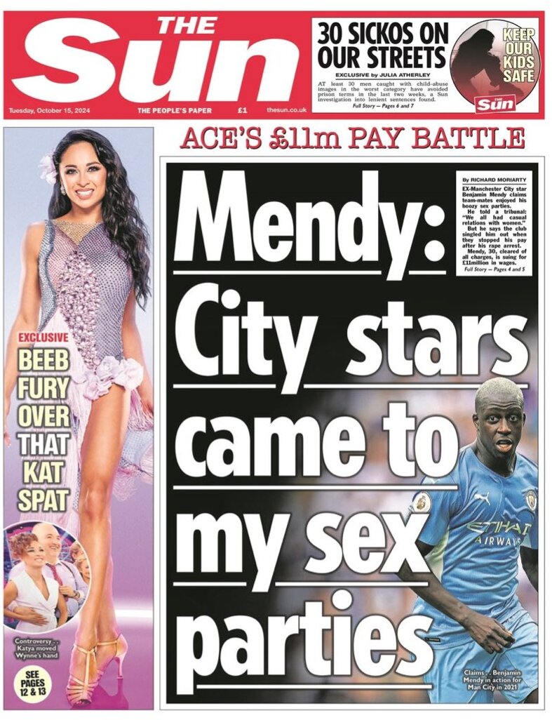 The Sun - Mendy: City stars came to my sex parties 