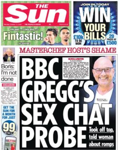 The Sun – BBC Gregg’s sex chat probe