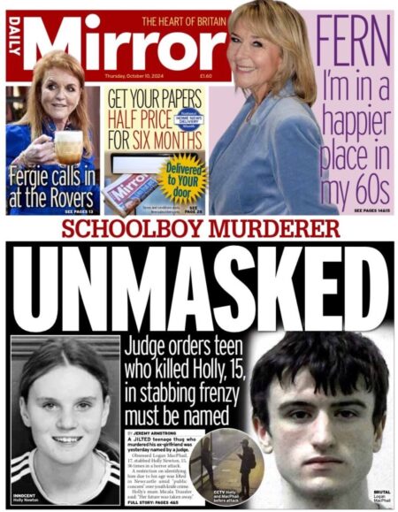 Daily Mirror – Schoolboy murderer unmasked