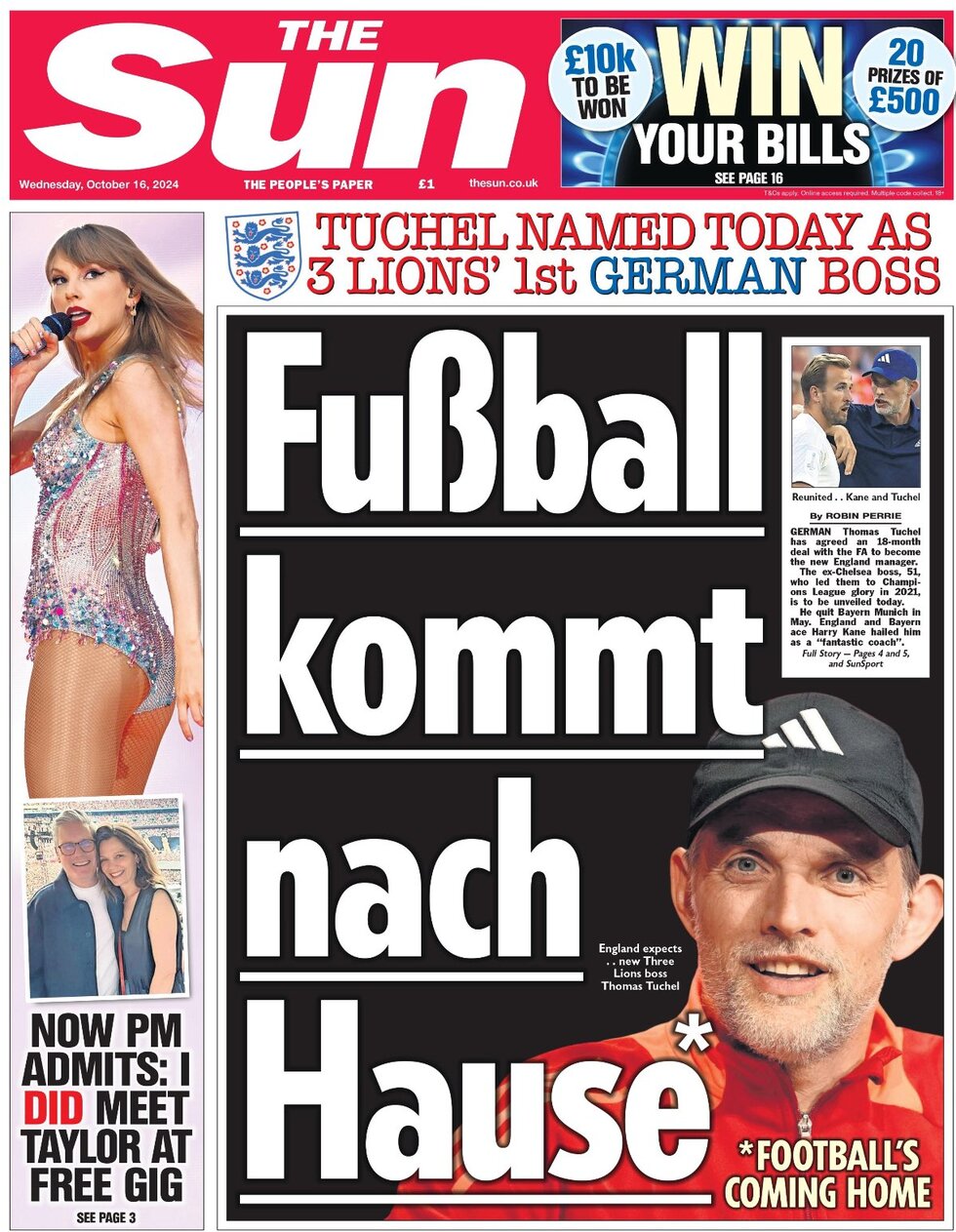 The Sun - Fussball kommt nacht hause