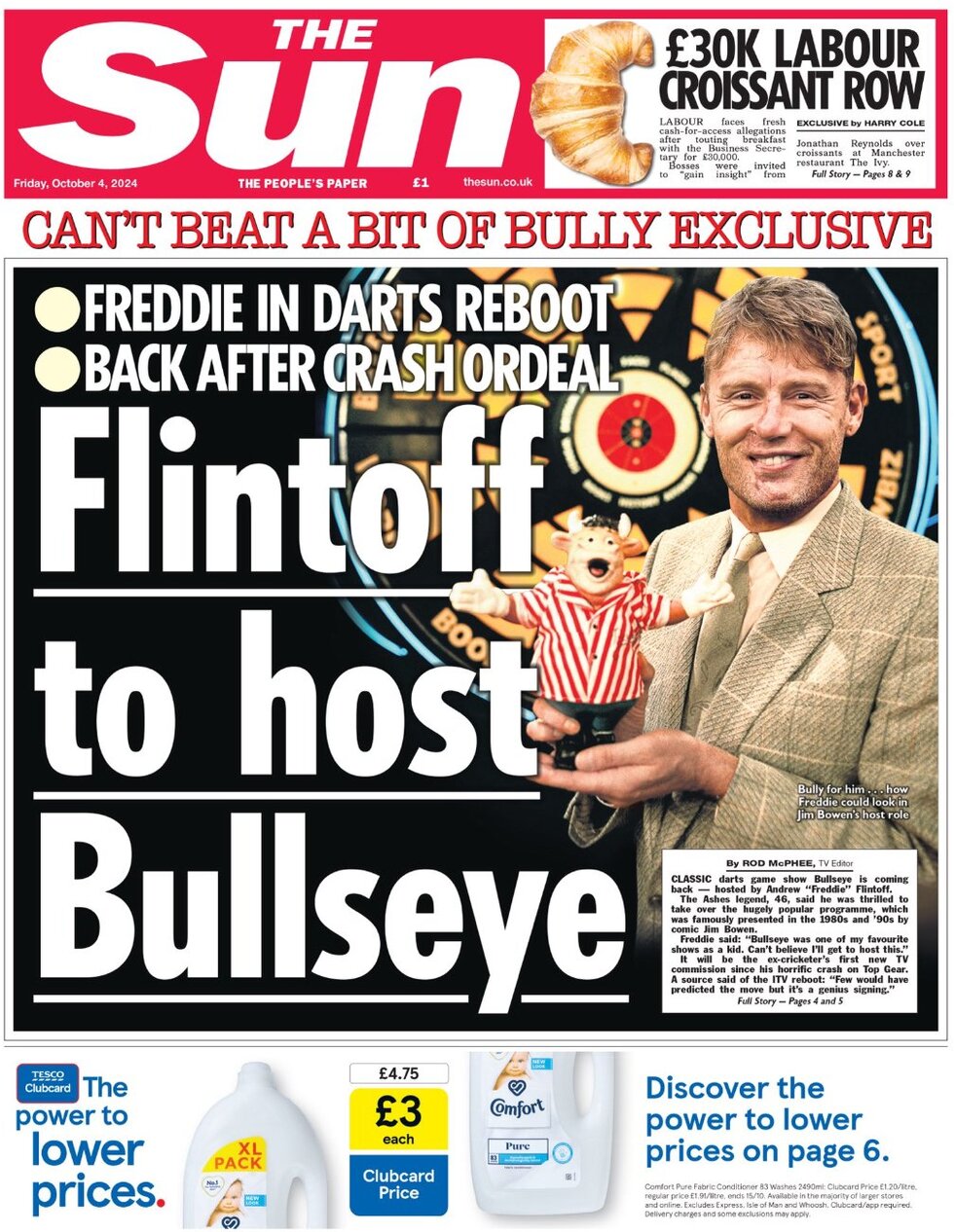 The Sun - Flintoff to host Bullseye