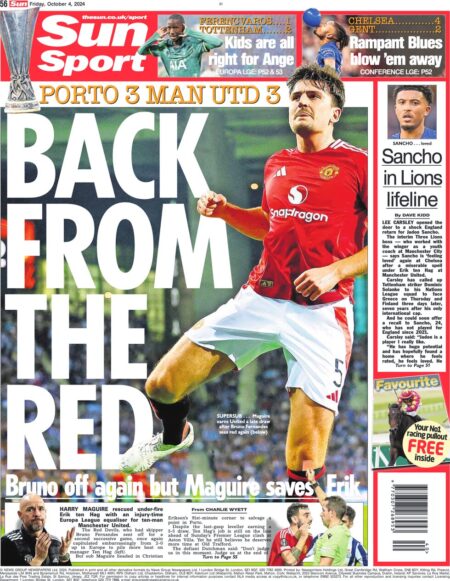 Sun Sport – Porto 3 Man Utd 3 – Back from the red