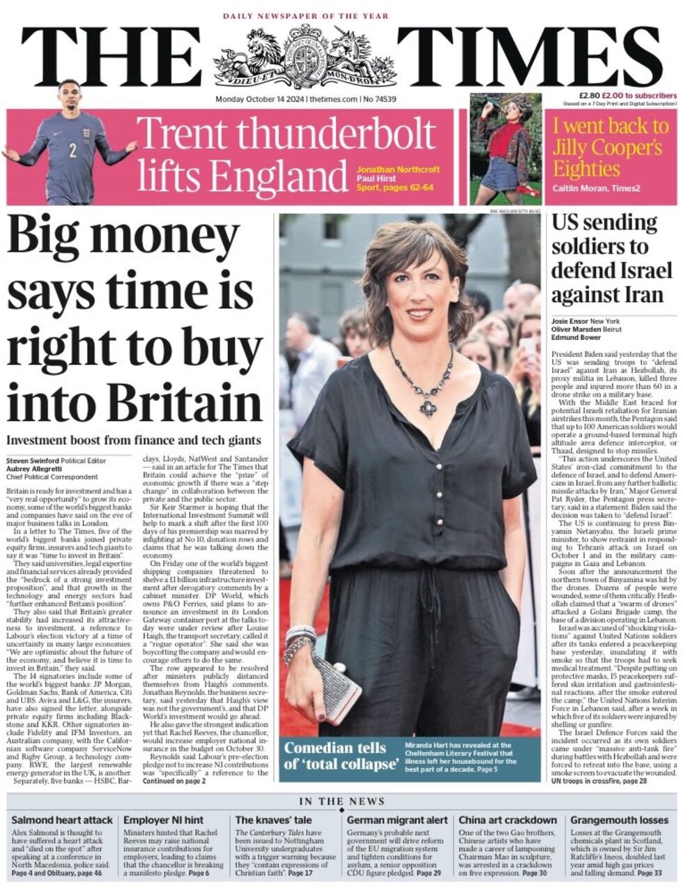 The Times -Big money says time is right to buy into Britain 